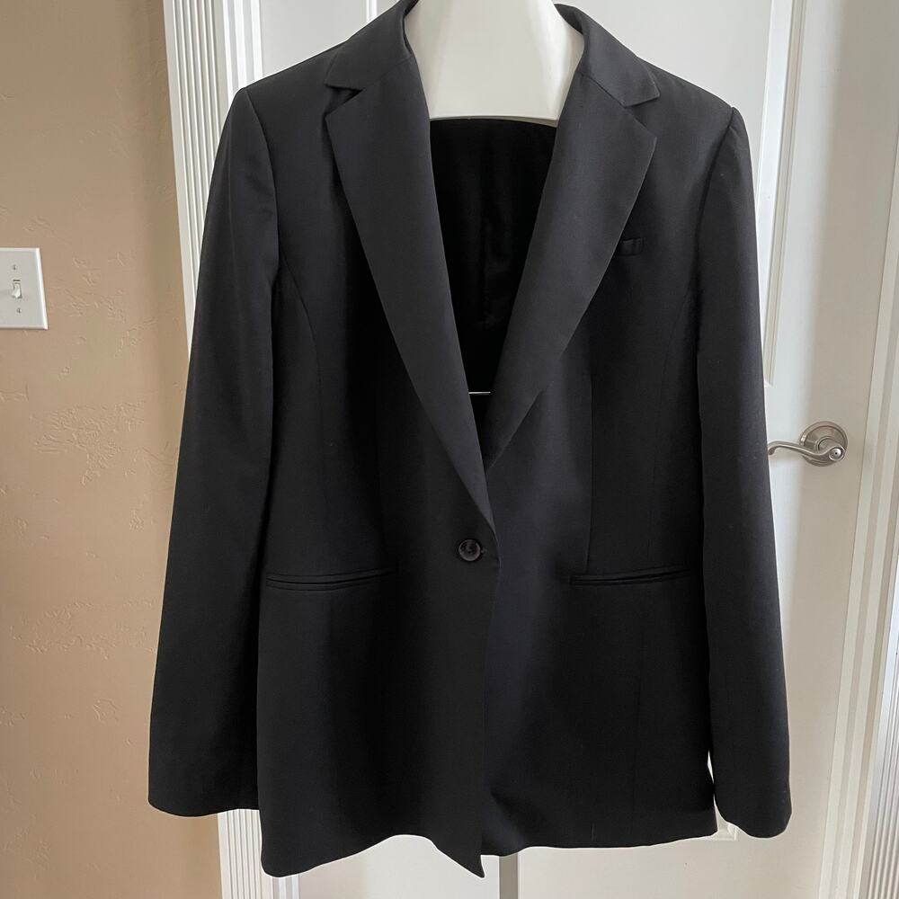 Pendleton Blazer Womens 18 Tall Black Lined 100 Virgin Wool